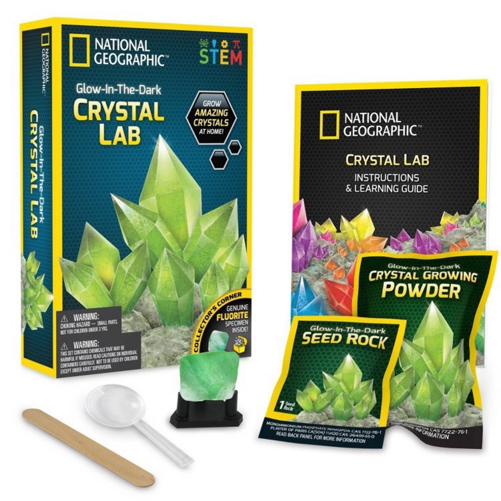 National Geographic STEM Glow-In-The-Dark Crystal Growing Lab Learning Activity